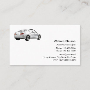 Professionell Auto Insurance Agent Visitkort