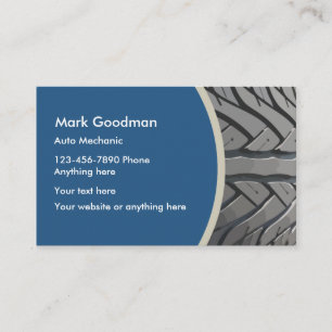 Professionell Auto Mechanic Däck Visitkort
