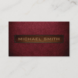 Professionell av antique ruby Leather-utseende Visitkort