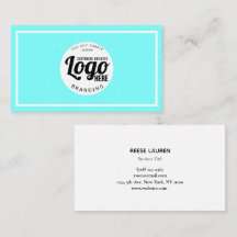Professionell av Aqua Blue and White Logotyp