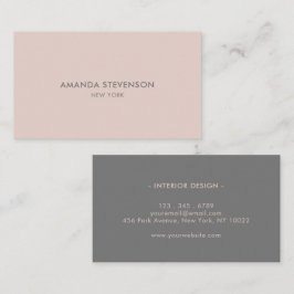 professionell av aska och beige elegant visitkort