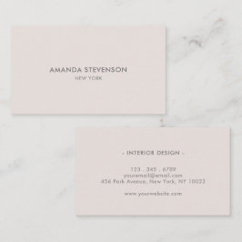 professionell av aska och beige elegant visitkort