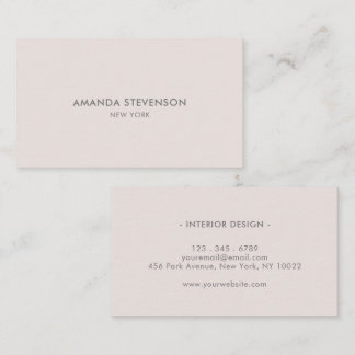 professionell av aska och beige elegant visitkort