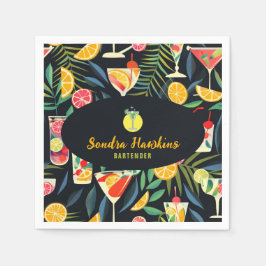 Professionell av Cocktail-bartender | Färsk Orange Pappersservett