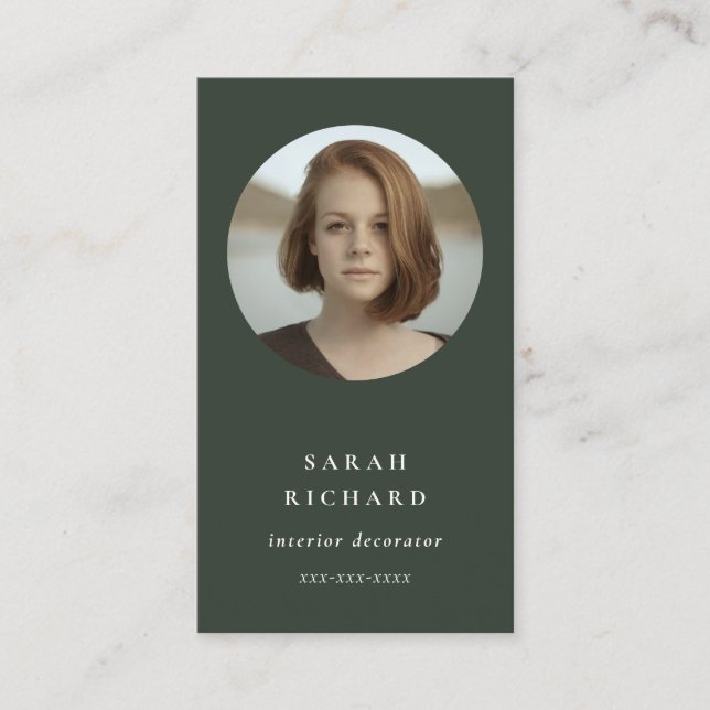 Professionell av enkel minimal skogsskugga,  av Gr Visitkort (Framsida)