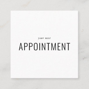 Professionell av minimalistisk Chic Tidsbeställning Kort