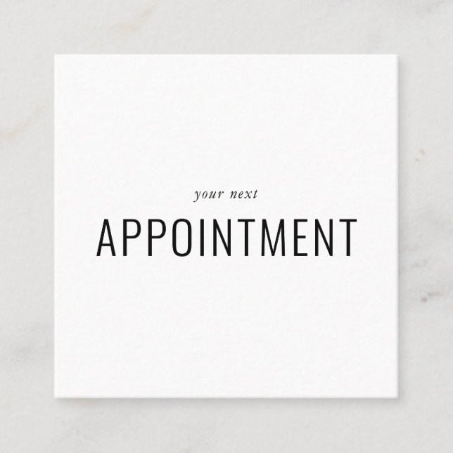Professionell av minimalistisk Chic Tidsbeställning Kort (Framsida)