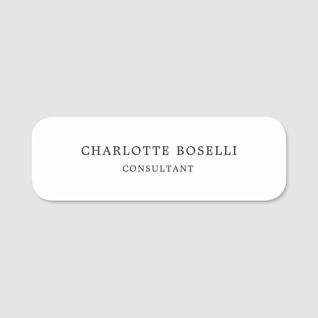 Professionell av minimalistisk Elegant Namnbricka (Framsida)