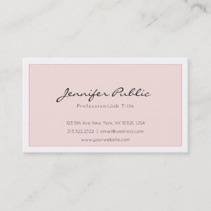 Professionell av minimalistisk för elegant Rosa m Visitkort