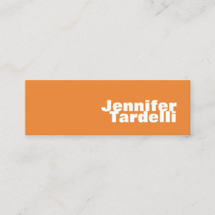 Professionell av orange med feta minimalister för  mini visitkort
