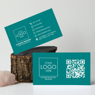 Professionell av QR-Logotyp för Front and Back Bus Visitkort