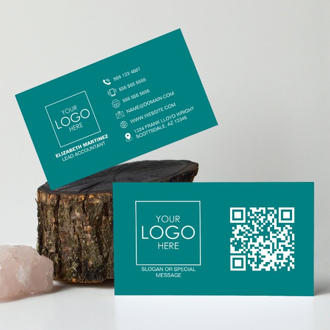 Professionell av QR-Logotyp för Front and Back Bus Visitkort (Skapare uppladdad)