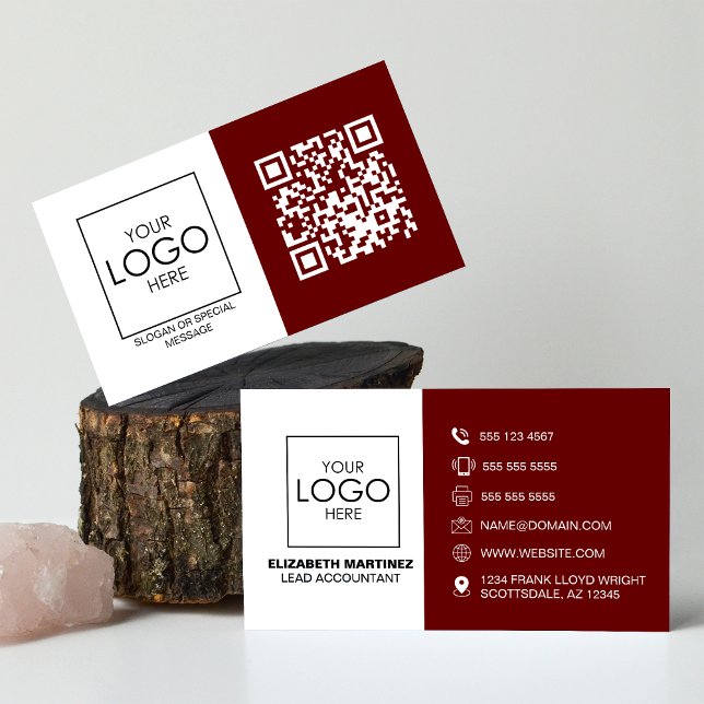 Professionell av QR-Logotyp för Front and Back Bus Visitkort (Skapare uppladdad)