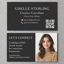 Professionell av svartvitt QR-kod - foto Visitkort