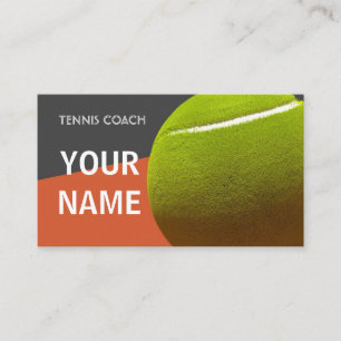 Professionell av tennis Instructor Trainer Typogra Visitkort