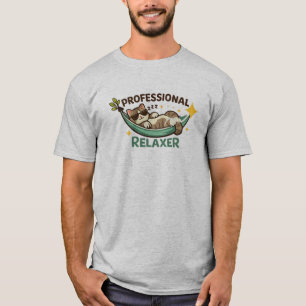 Professionell Avslappnare Rolig Katt i Hängmatta S T Shirt