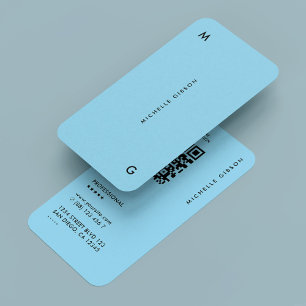 Professionell Baby blue minimal enkel Visitkort