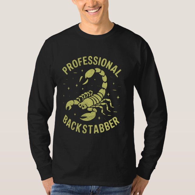 Professionell Backstabber Scorpion T Shirt (Framsida)