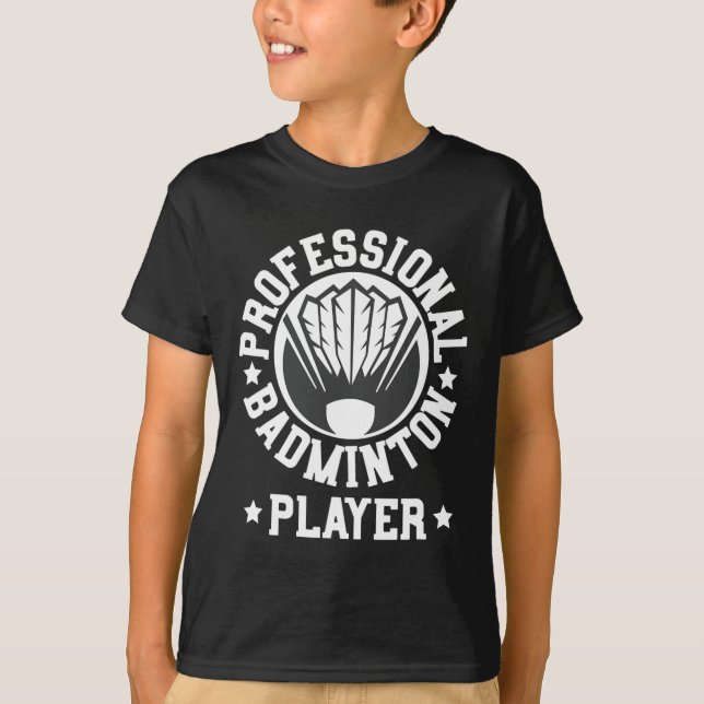 Professionell Badminton Player Shuttle Gift Tee (Framsida)