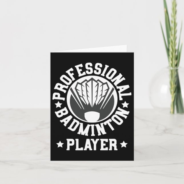 Professionell Badminton Player Shuttle Gift Tee Kort (Framsida)
