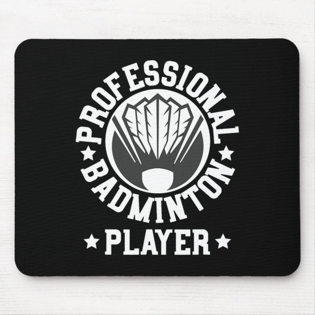 Professionell Badminton Player Shuttle Gift Tee Musmatta (Framsidan)