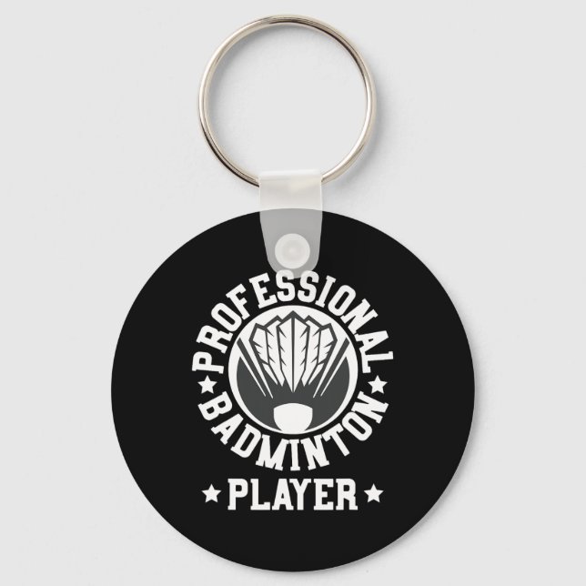Professionell Badminton Player Shuttle Gift Tee Nyckelring (Framsida)