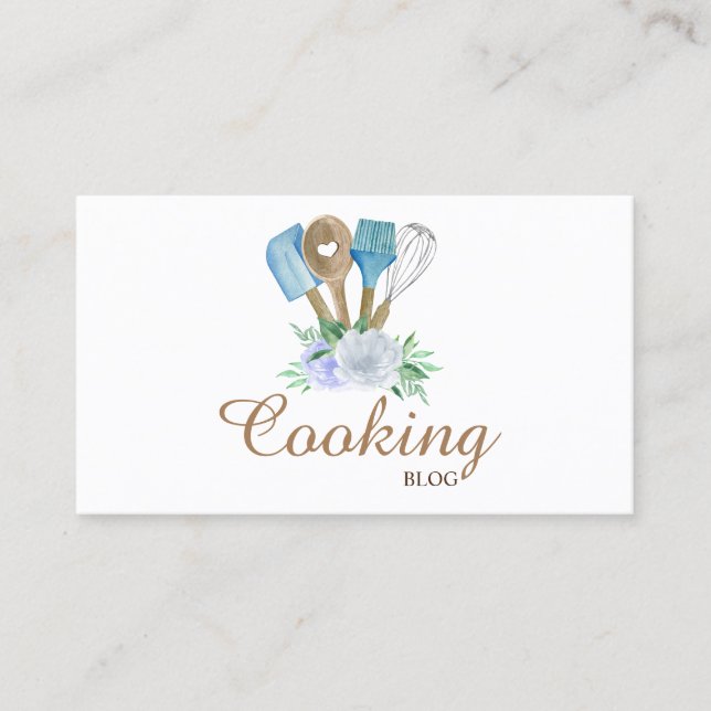Professionell,Bageri handverktyg,Blomma,Matlagning Visitkort (Framsida)