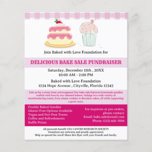 Professionell Bake Sale Fundraiser Flygblad