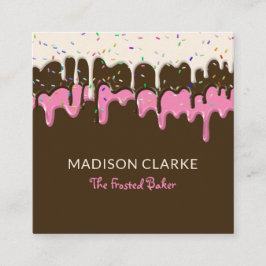 Professionell Baker i bakeriet för kummelfrustning Fyrkantigt Visitkort