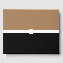 Professionell Banded Black Mocha Brown Färg Block Gästböcker