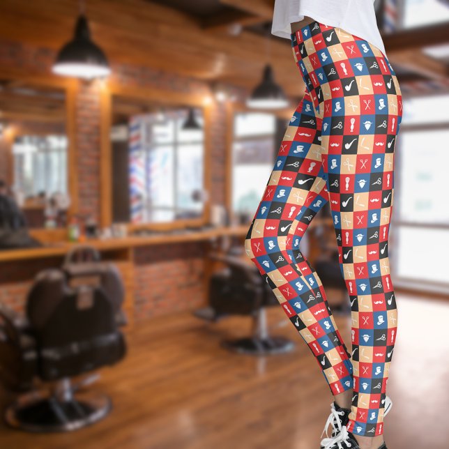 Professionell Barber Iconic Pictogram Leggings (Skapare uppladdad)
