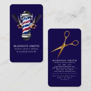 Professionell Barber Minimalistisk Barbershop Rust Visitkort