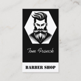 Professionell Barber Shop Black and white Visitkort