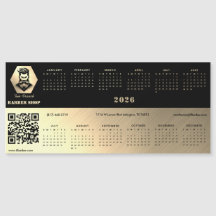 Professionell Barber Shop Black&guld 2026-kalender