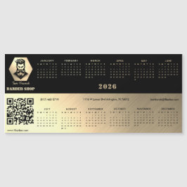 Professionell Barber Shop Black&guld 2026-kalender