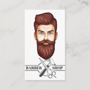 Professionell Barber Shop Illustration Visitkort