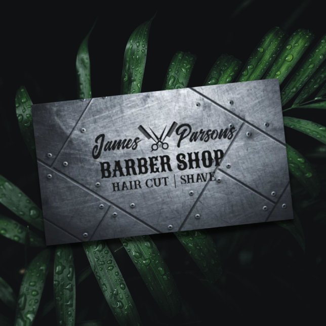 Professionell Barbershop Hair Stylist Barber Shop Visitkort (Professional Barbershop Hair Stylist Barber Shop Business Card)