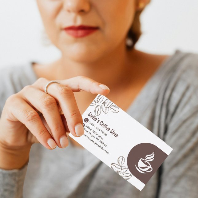 Professionell Barista för Kaffebutik Modern Anpass Visitkort (Skapare uppladdad)