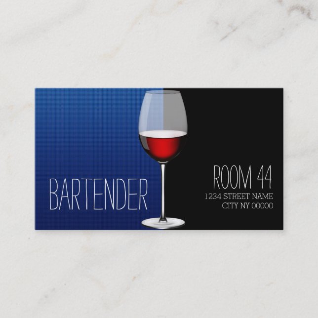 Professionell Bartender-Affärskortet Visitkort (Framsida)
