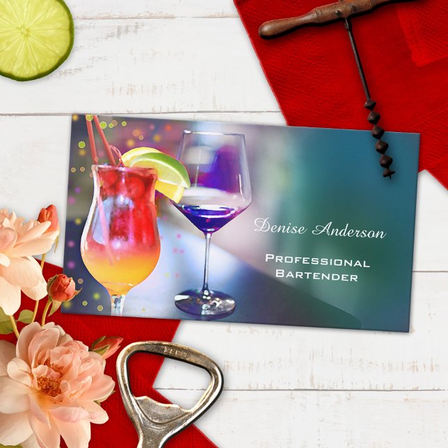 Professionell Bartender-Affärskortet Visitkort (Skapare uppladdad)