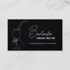Professionell Bartender-Anpassningsbar QR Premium Visitkort