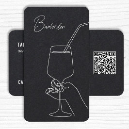 Professionell Bartender-Anpassningsbar QR Visitkort