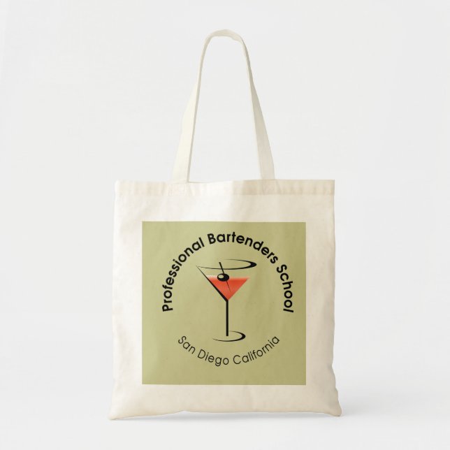 Professionell Bartender School Tote Bag Tygkasse (Framsidan)