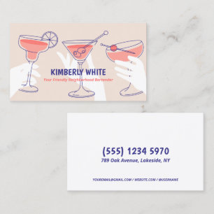 Professionell Bartender Visitkort