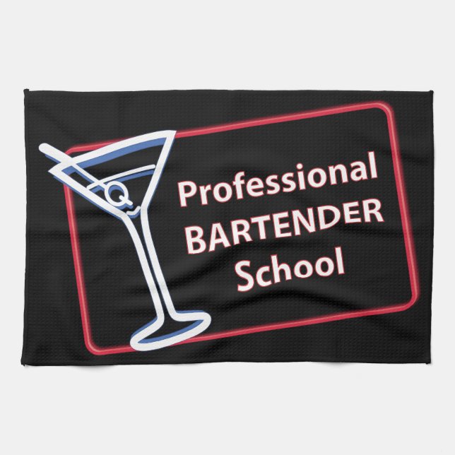 Professionell Bartending School Pub Towel Kökshandduk (Horisontell)