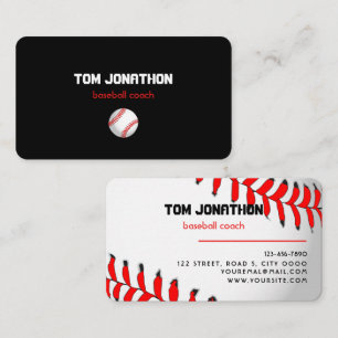 professionell basebollcoach visitkort