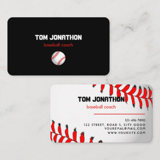 professionell basebollcoach visitkort