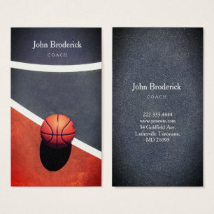 Professionell Basketball Coach Sport School Card Visitkort