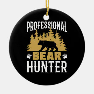Professionell Bear Hunter Julgransprydnad Keramik