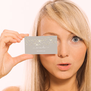 Professionell Beauty Makeup Logotyp Guld Confetti Visitkort